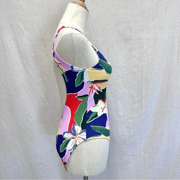 Onia Swim Rachel One Piece Swimsuit floral camo Size Small scoop back high cut - Picture 6 of 16